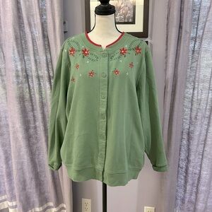 Vintage Liberty Lane Poinsettia Sweater